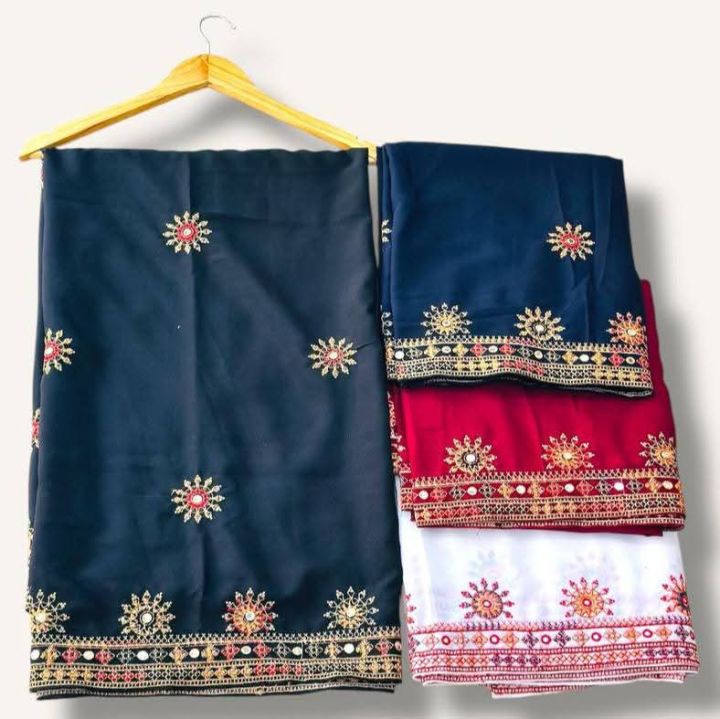Stylish Lawn Qandhari Chadar - Premium Embroidered 9mm Mirror Work