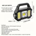 Portable solar rechargeable lantern camping lantern handheld flashlight with side light solar charger USB outdoor work light tent lantern repair flashlight. 