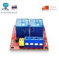 2 Channel relay module, 12V,24v relay module, available in Thailand. 