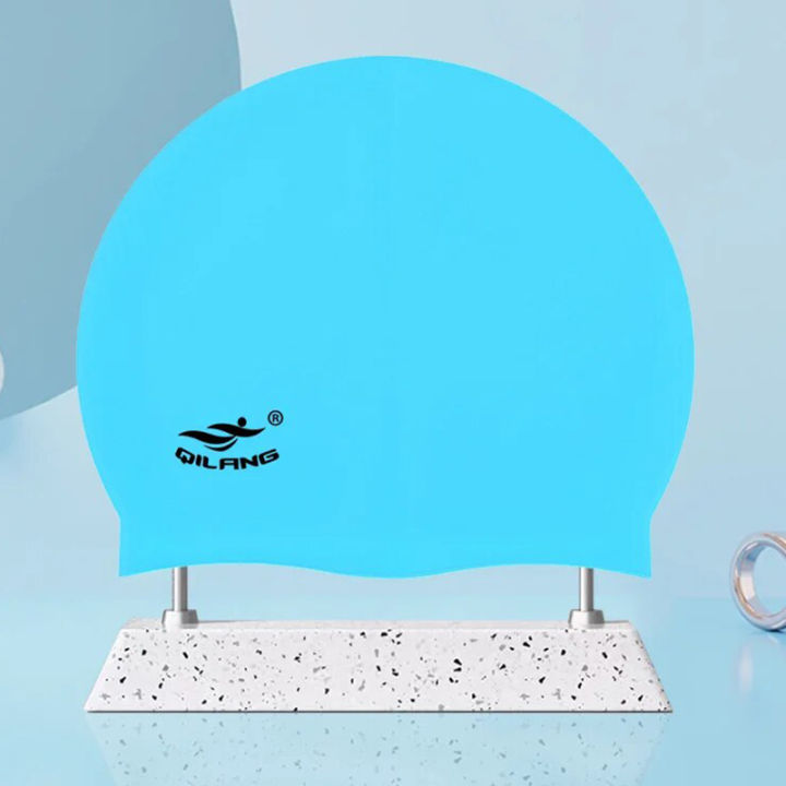 Waterproof%20Silicone%20Swim%20Caps%20Women%20Men%20High%20Elastic%20Flexible%20Protect%20Ears%20Hair%20Swimming%20Pool%20Hat%20for%20Adults%20Children%20Girls%20Boys%20-%20Image%205