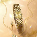 LIGE 2026 Fashion New Gold Women's Watch Luxury Quartz Watch Stainless Steel Bracelet Retro 30M Waterproof Watches Women Reloj. 
