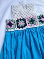 Handmade Fashionable Cute Crochet baby frock for girls best for summer made by the thread of nine for any sized Crochet baby frock for Girls Jumping Meters 2-7 Years Summer Princess Baby Girls Dresses Party Birthday Kids Strawberry Cute Children's Frocks.