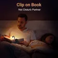 3 Color Mini LED Book Light Eye Protection Adjustable Clip 360° Flip Study Lamp Rechargeable For Travel Bedroom Reading. 