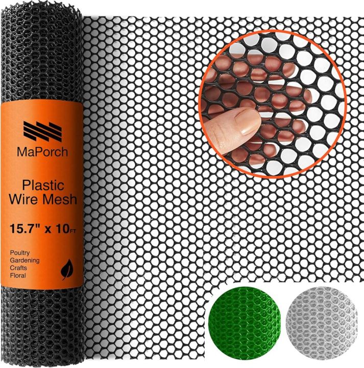 9m Plastic Wire Mesh Fence Fencing & Netting Solution Hexagonal Fencing 300*40cm for Poultry Dogs Rabbit Snake Barrier&Gardening