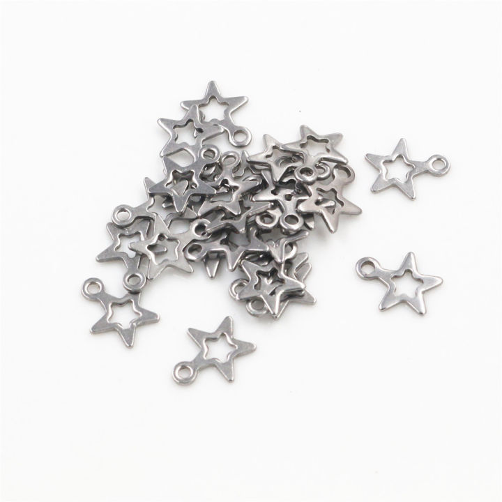 30pc/lot%20Hollow%20Charms%20316%20Stainless%20Steel%20five-pointed%20star%20Hollow%20Cute%20for%20necklace%20pendant%20charms%20diy%20jewelry%20making%20-%20Image%206