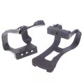 1Pair Bike Strapless Toe Pedal Clips Black Ultra-light Bicycle Pedal Half Clips With Screws Cycling Accessories. 