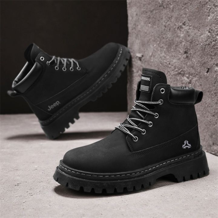 2025%20New%20Men's%20Big%20Yellow%20Boots%20Durable%20Anti%20-%20Skid%20Sole%20High%20-%20Top%20Chunky%20Sole%20Winter%20Fleece%20Lined%20British%20Work%20Boots%20Motorcycl%20-%20Image%204