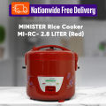 MINISTER Rice Cooker- MI-RC- 2.8 LITER-red Free Delivery with Free Delivery. 