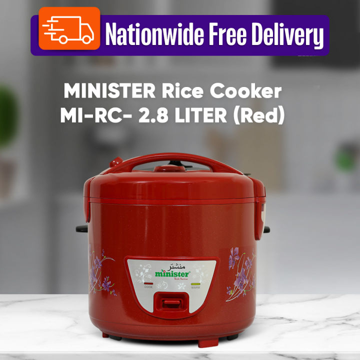 MINISTER Rice Cooker- MI-RC- 2.8 LITER-red Free Delivery with Free Delivery