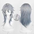 HSR Sunday Cosplay Wig 52cm Gray Blue Gradient Wig Cosplay Anime Cosplay Wigs Heat Resistant Synthetic Hair.