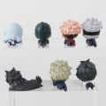 7pcs/set Jujutsu Kaisen Satoru Gojo Itadori Yuji Megumi Kugisaki Sukuna Geto Suguru Anime Figure Toys Cute Doll Collection Model. 