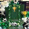1pc Green Soccer Decorative Photo Booth Frame Birthday Sports Went Party Decors Background. 