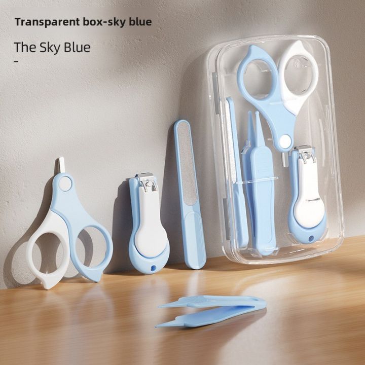 4 Pcs Small Baby Care Anti-clamping Nail Clipper Sets Stainless Steel Baby Nail Clipper Set Nail Trimmer Baby Essential Products