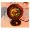 1pc Vibrant Sunset Projection Light - 16-Color Spectrum, USB Remote Control, Dynamic Color Changing LED Light -Creates Warm Home. 