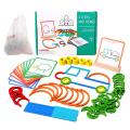 Wooden Creative Sticks And Rings Puzzle Intelligence Game Montessori Educational Toys Jigsaw Puzzle Building Blocks For Kids. 