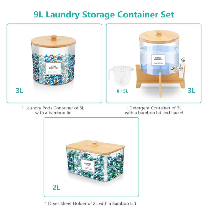 3%20Pack%20Laundry%20Organization%20Storage%20Set%20Liquid%20Laundry%20Detergent%20Dispenser%20with%20Shelf%20&%20Cup,%20Laundry%20Pods%20Dryer%20Sheets%20Container%20-%20Image%204
