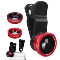 3 In 1 Universal Clip Camera Mobile Phone Lens Fish Eye + Macro + Wide Angle. 