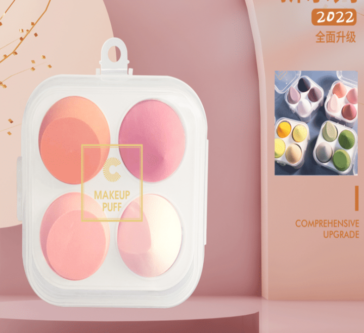Bles Internet Celebrity Beauty Egg Power Puff (4 pcs+Storage Box)