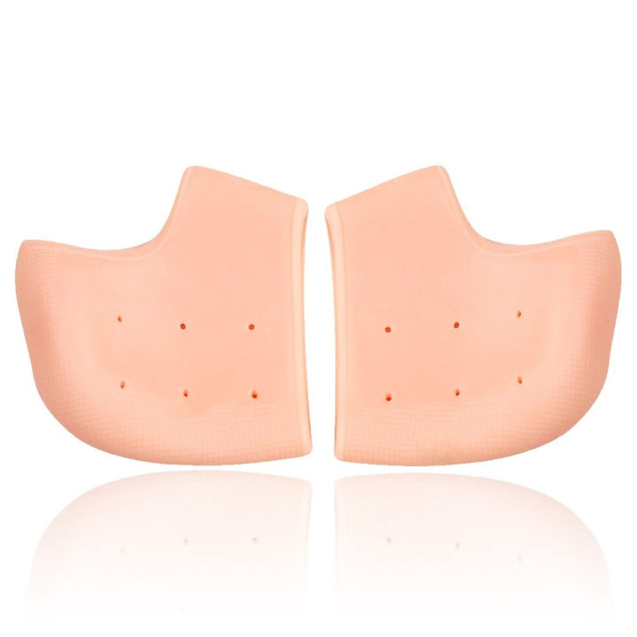 Silicone Protector Sleeve Heel Pads Heel Cups Plantar Fasciitis Support Feet Care Skin Repair Cushion Half-yard Socks Gel Heel