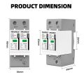 DC SPD Surge Protective Device 600V 1000V 2P 20KA 40KA 60KA Voltage Protector Solar PV Photovoltaic Lightning Arrester. 