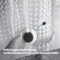 1pc Waterproof Clear Crystal Shower Curtain Liner with Bottom Magnets, Plastic Bathroom Curtain for Bathtubs Bathroom Partitions.