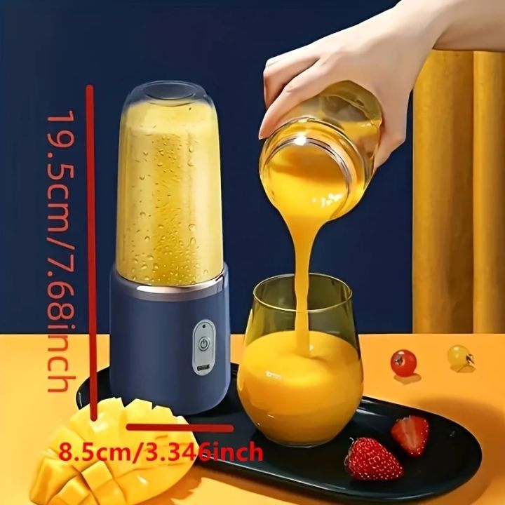 Portable Blender Bottle Electric 6 Blades Multifunction Juice Blender ...