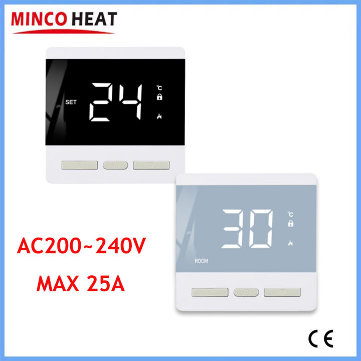 Maincor Heating Controllers MINCO HEAT AC 220V±20% Floor Heating Room Temperature Controller MAX ...