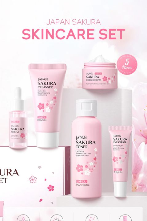 LAIKOU%20Sakura%20Kit%20Skin%20Care%20Sets%20Moisturizing%20and%20Reducing%20Fine%20Lines%20Cleansing%20Pore%20Product%205-Piece%20Korean%20Women's%20Day%20%20-%20Image%204