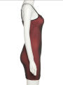 Mesh Double Layer Sexy Skinny Dress Women Sleeveless Party Bodycon 2023 Bandage Elastic Split Trend Clubwear Slim Outfit. 