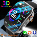 3D Curved Screen Smart Watch 2026 New 2.2" Large HD Display Bluetooth Call Waterproof Flashlight Outdoor Sport Smartwatch Men.