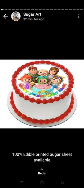 edible sugar sheet for cakes