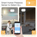 Smart Life Zigbee Human Presence Detector Tuya Wifi MmWave Radar Pir Montion Sensor With Luminance Detection For Smart Home. 