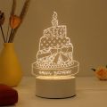 1pc Night Light Creative Acrylic Bedroom Bedside LED Table Lamp Holiday Event Gift System Gifts. 