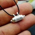 Silver Taweez With Black locket Thread, Sterling Silver Kavach Taweez, Silver Locket Pendant, Prayer Locket Necklace, Amulet Locket, Box Pendant. 
