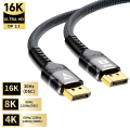 16K DP 2.1 8K@120Hz 4K@240Hz 80Gbps Video Audio Displayport Cable Display Port  Adapter for PS5 RTX 3080 Laptop PC TV. 
