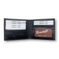 Benedetti 194 men women genuine leather wallet black/brown layer 2 card slots classic style. 