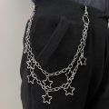 Punk Metal Crescent Geometric Bag Chain Hip Hop Hipster Cool Hundred Pair Pants Chain For Men and Women Rock and roll Accessorie.