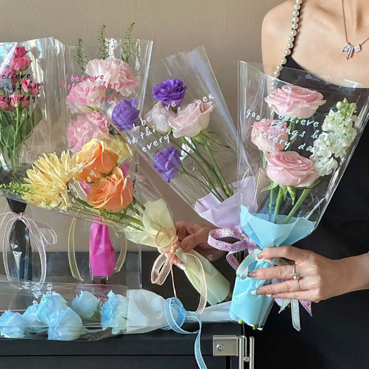 10pcs%20Single%20Rose%20Sleeves%20Flower%20Wrapping%20Bag%20Bouquet%20Packaging%20Bags%20Clear%20Cellophane%20Floral%20Wrappers%20For%20Valentine's%20Day%20-%20Image%204