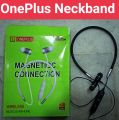 One Plus Neckband,High Quality Sound, OnePlus Wireless Music magnetic Earphones,. 