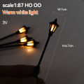5pcs Layout Lamppost Model Lamp Railway Train Scenery Table War Game DIY Model Lamp 3V Lights Miniature. 