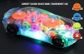 Transparent Concept Racing Car Toy – Light & Sound, Gear Simulation, 360° Rotating 3D Mechanical Concept Car for Kids.