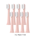 8PCS Toothbrush Replacement Heads for Mijia T100 Mi Smart Electric Toothbrush Replacement Head White/Pink.