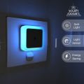 Auto On/Off Mini Wall LED Night Light - Convenient & Smart Bedroom Illumination. 