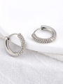 Lokaer Fashion 316L Stainless Steel Rhinestone Hoop Earrings 18K PVD Gold Plated Handmade Daily Jewelry for Women Girls E24216. 