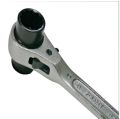STEEL SCAFFOLDING LONG TAILED SPANNER RATCHET 2 WAY 21/23MM. 
