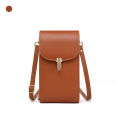 Genuine Leather Phone Bag, Crossbody Bag, Shoulder Bag with 8 Card Slots, ID Evidence Slot, Zipper Pocket, lychee Patterned Cowh. 