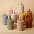 Baby Feeding Straw Drinkware Cup Baby Cute Learning Feeding Cup Food Grade  BPA Free Silicone Toddler Water Bottle Tableware. 