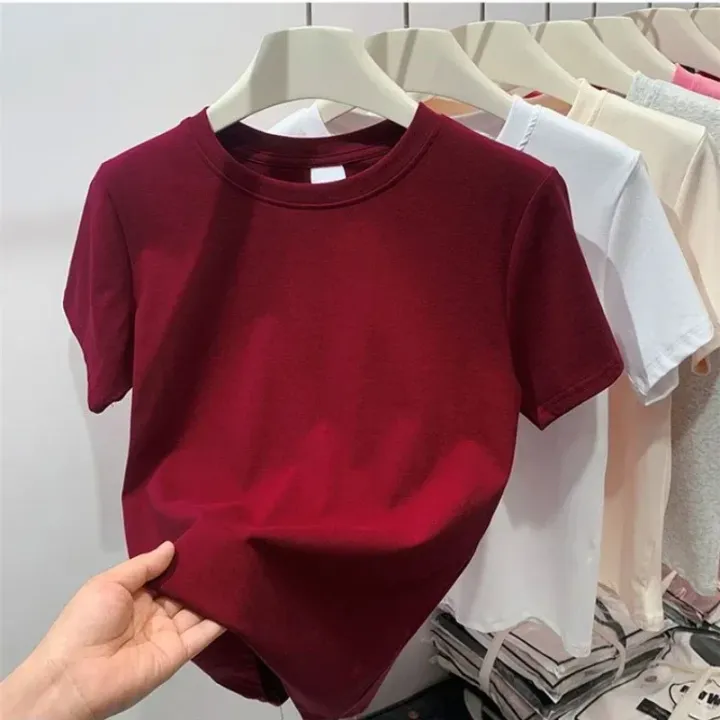 2026%20Plus%20Size%20Summer%20T%20Shirts%20For%20Women%20High%20Quality%20Solid%20Casual%20Female%20Korean%20Streetwear%20Unisex%20Basic%20Solid%20Young%20Cool%20Tops%20-%20Image%206