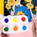 2/8/12/20/50/100 Pcs White Plastic Paint Palette 6 Well Watercolor Palette Rectangular Paint Tray Paint Mixing Palette.