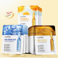 10pcs SADOER 24K Gold Vitamin C Hyaluronic Acid Face Mask Facial Moisturizing Firming Hydrating Facial Masks Skin Care Products. 